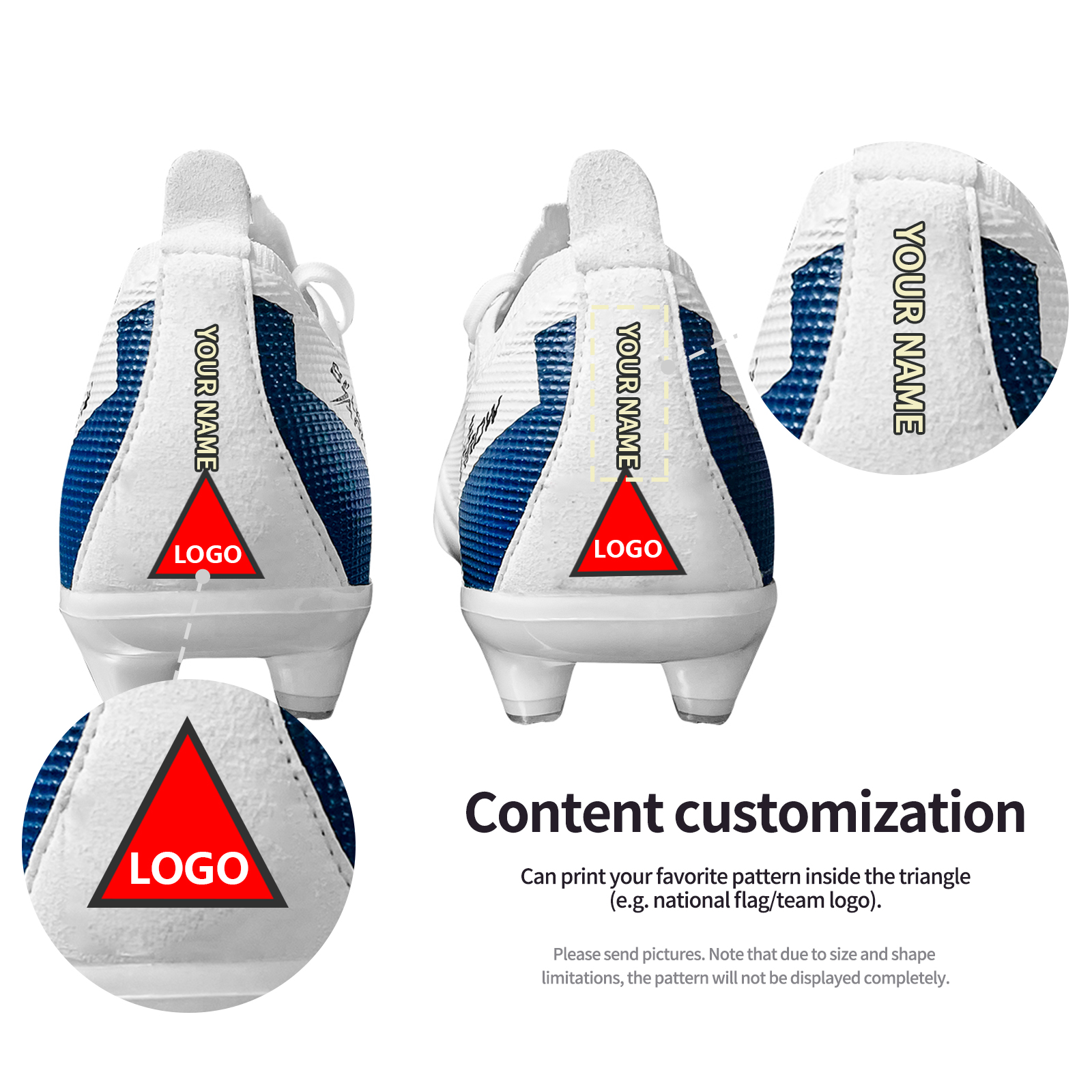 Custom kangaroo leather football shoes men's  football boots fg long nails professional football game training shoes