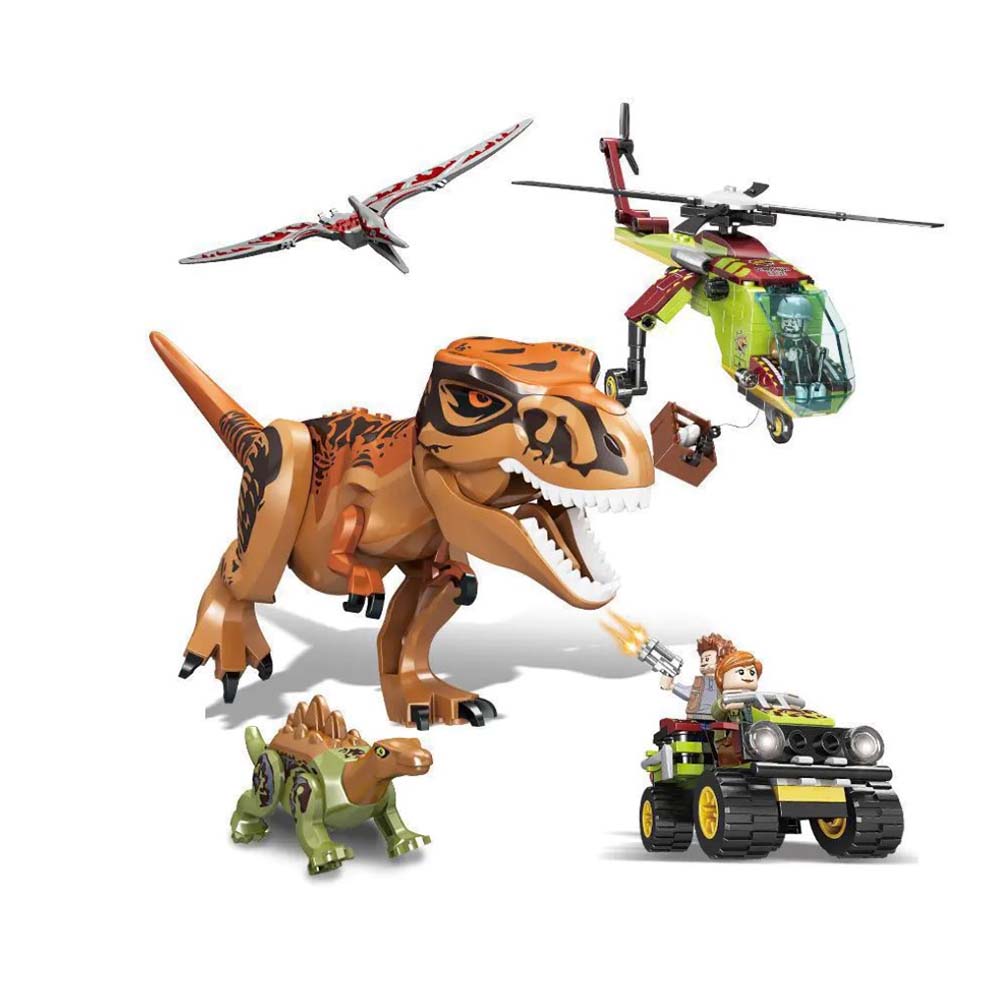 FREE SHIPPING MOC LEGO BUILDING BLOCK Jurassic Park: Dinosaurs Alive