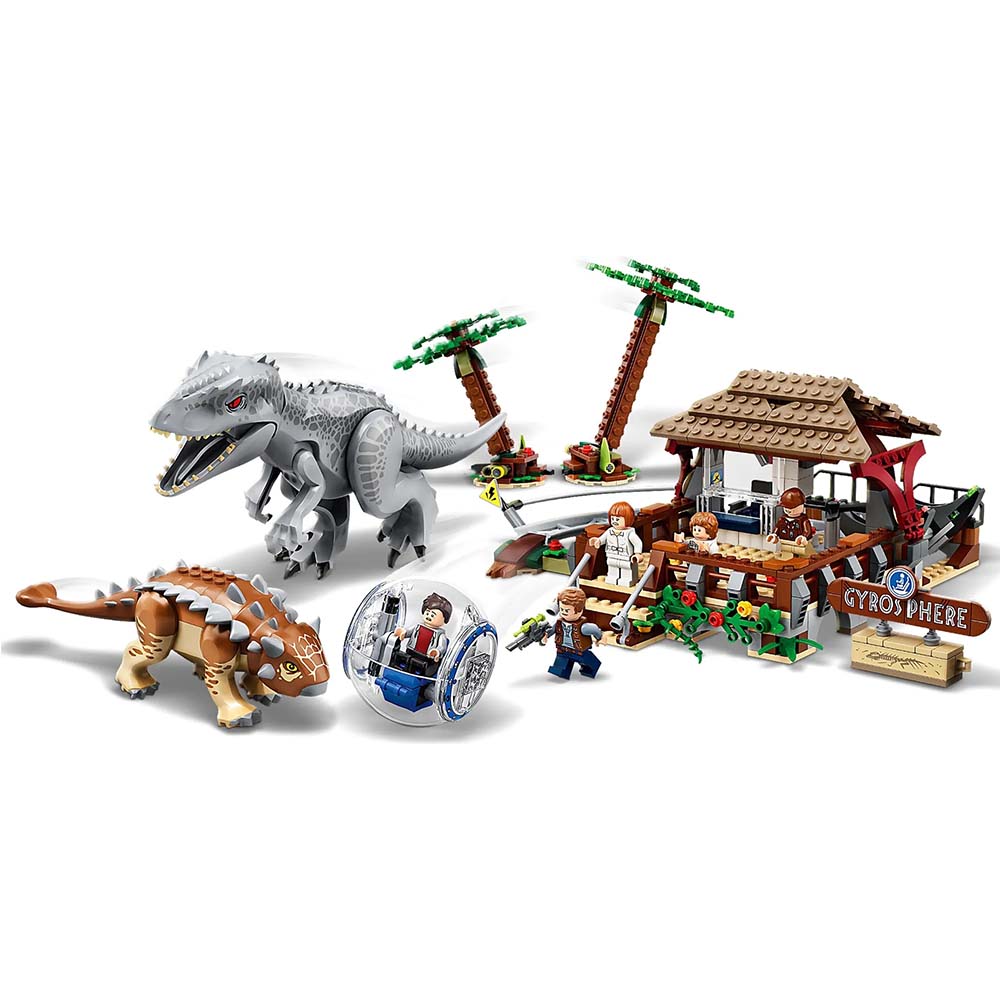FREE SHIPPING MOC LEGO BUILDING BLOCK Jurassic Park: Indominous Rex vs. Ankylosaurus