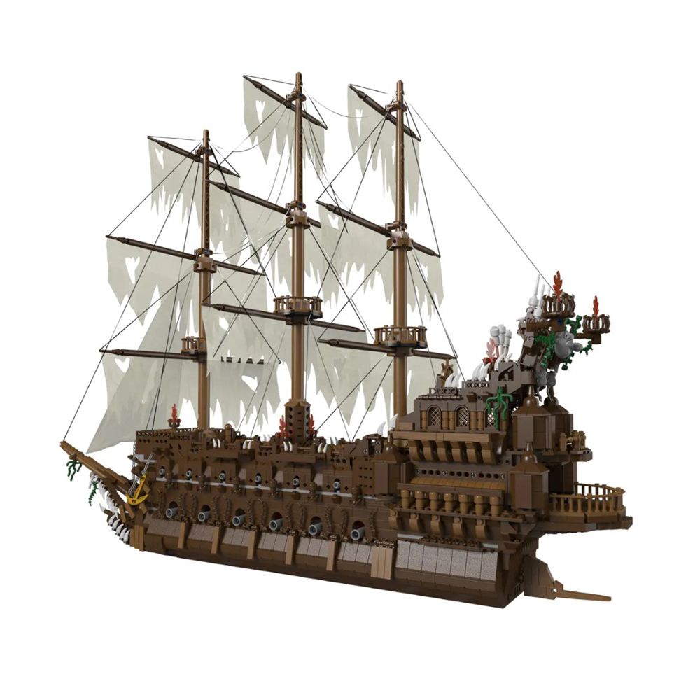 FREE SHIPPING MOC LEGO BUILDING BLOCK PIRATE OF CARIBBEAN SERIES THE FLYING DUTCHMAN MODEL