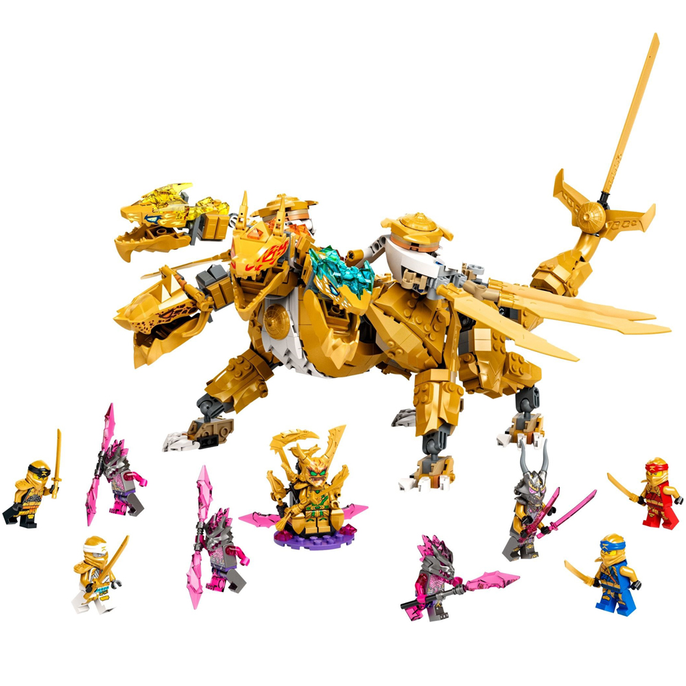 FREE SHIPPING Lloyd's Golden Ultra Dragon 71774 Compatible MOC LEGO BUILDING BLOCK