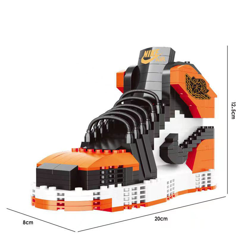 FREE SHIPPING MOC LEGO BUILDING BLOCK BIG SIZE AIR JORDAN AJ SHOES STYLE