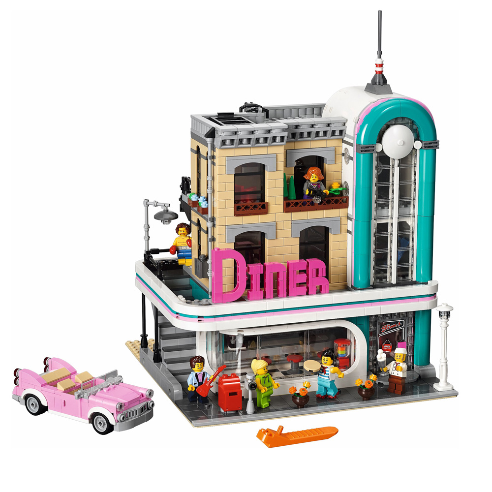 FREE SHIPPING Compitable LEGO BUILDING BLOCK DOWNTOWN DINER 10260