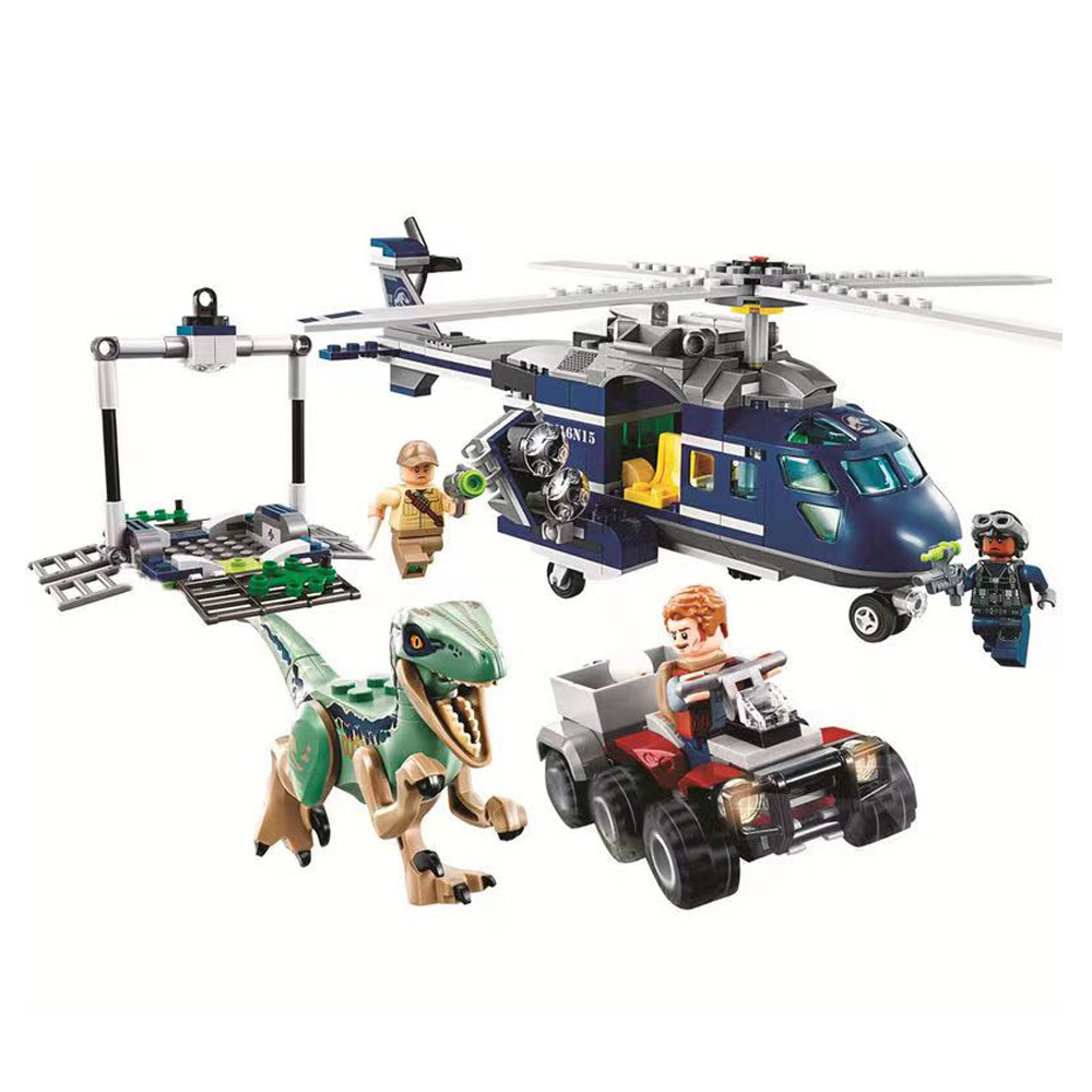 FREE SHIPPING MOC LEGO BUILDING BLOCK Blue's Helicopter Pursuit MODEL