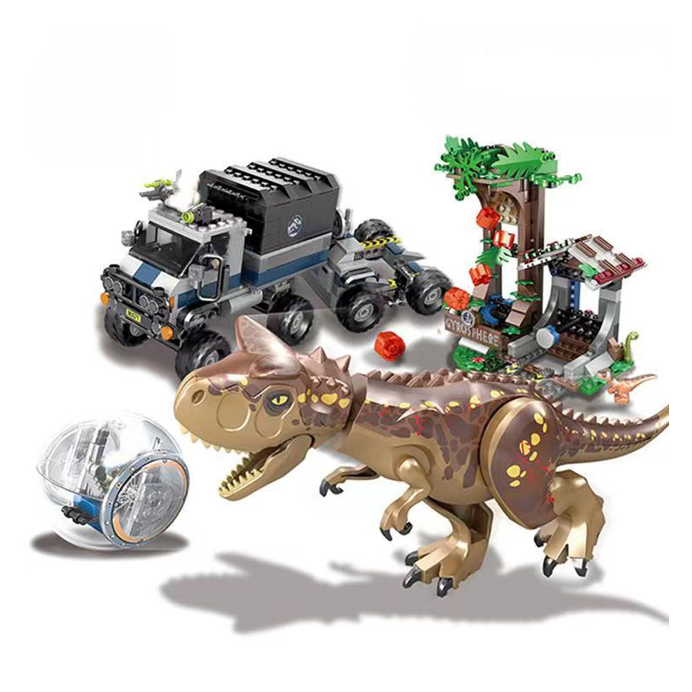 FREE SHIPPING MOC LEGO BUILDING BLOCK Carnotaurus Gyrosphere Escape MODEL