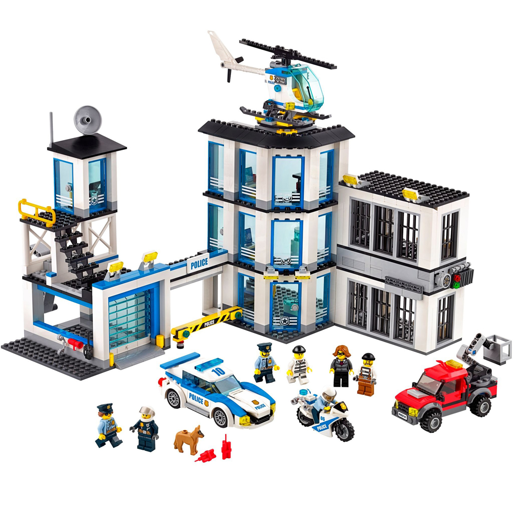 FREE SHIPPING CITY Police Station MOC LEGO BUILDING BLOCK