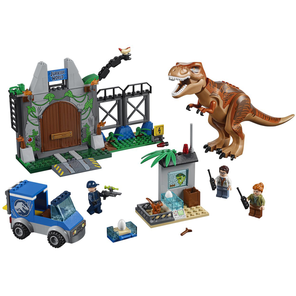 FREE SHIPPING Jurassic World MOC LEGO BUILDING BLOCK T. Rex Breakout MODEL