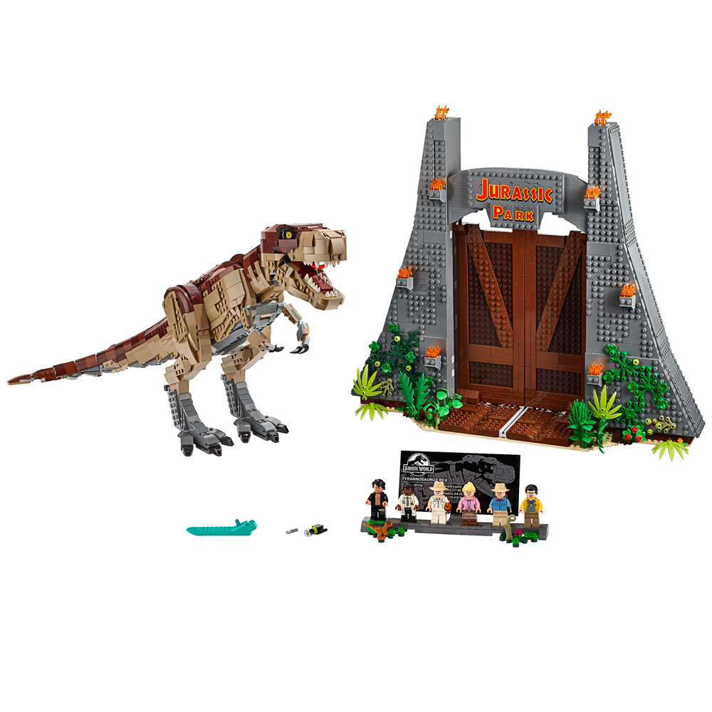FREE SHIPPING MOC LEGO BUILDING BLOCK Jurassic Park: T. rex Rampage MODEL
