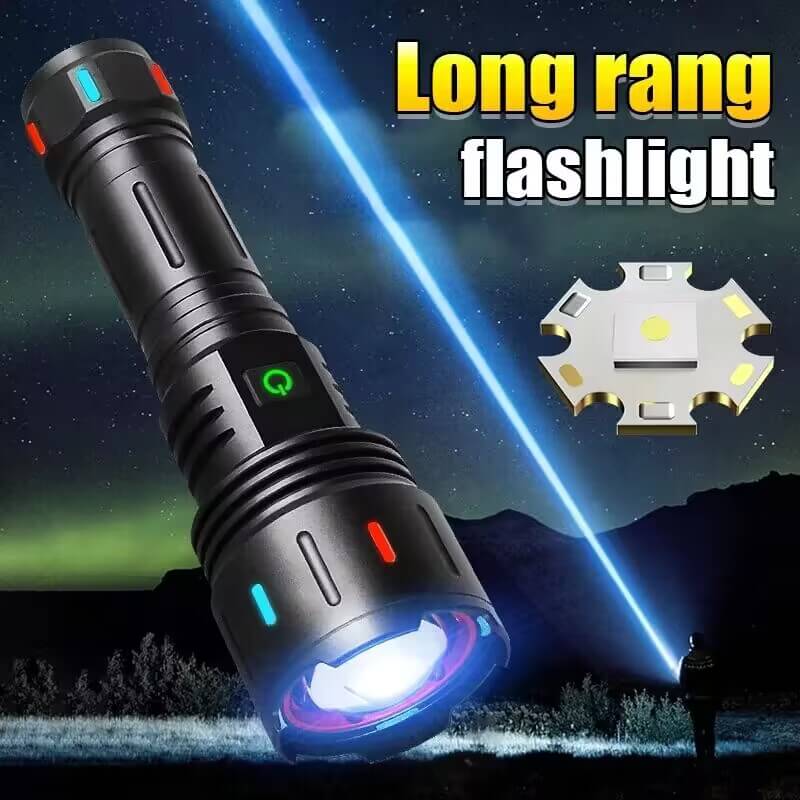 【SG-F351】🔥Powerful LED Rechargeable Laser Zoom Tactical Flashlight