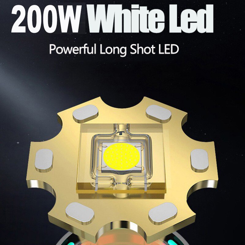 【Free Shipping】🔥⏰Last Day Promotion 50% OFF - Rechargeable Powerful Tactical Flashlight 80000 High Lumens