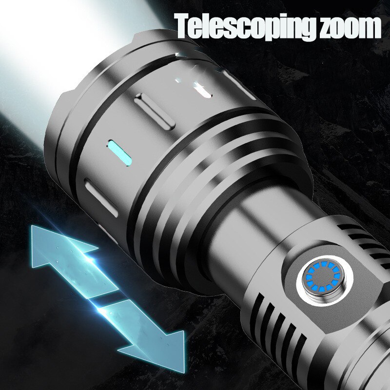 【Free Shipping】🔥⏰Last Day Promotion 50% OFF - Rechargeable Powerful Tactical Flashlight 80000 High Lumens