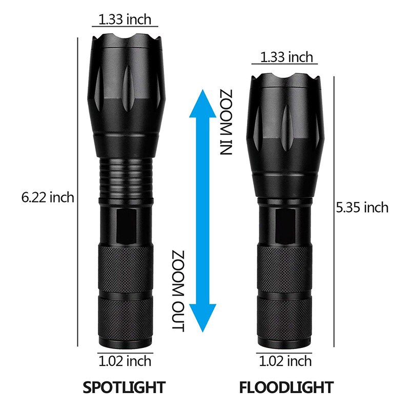 【SG-A100】Mini Torch Lanterna Tactical Flashlight Zoomable Waterproof Protable Outdoor Camping Bike Light