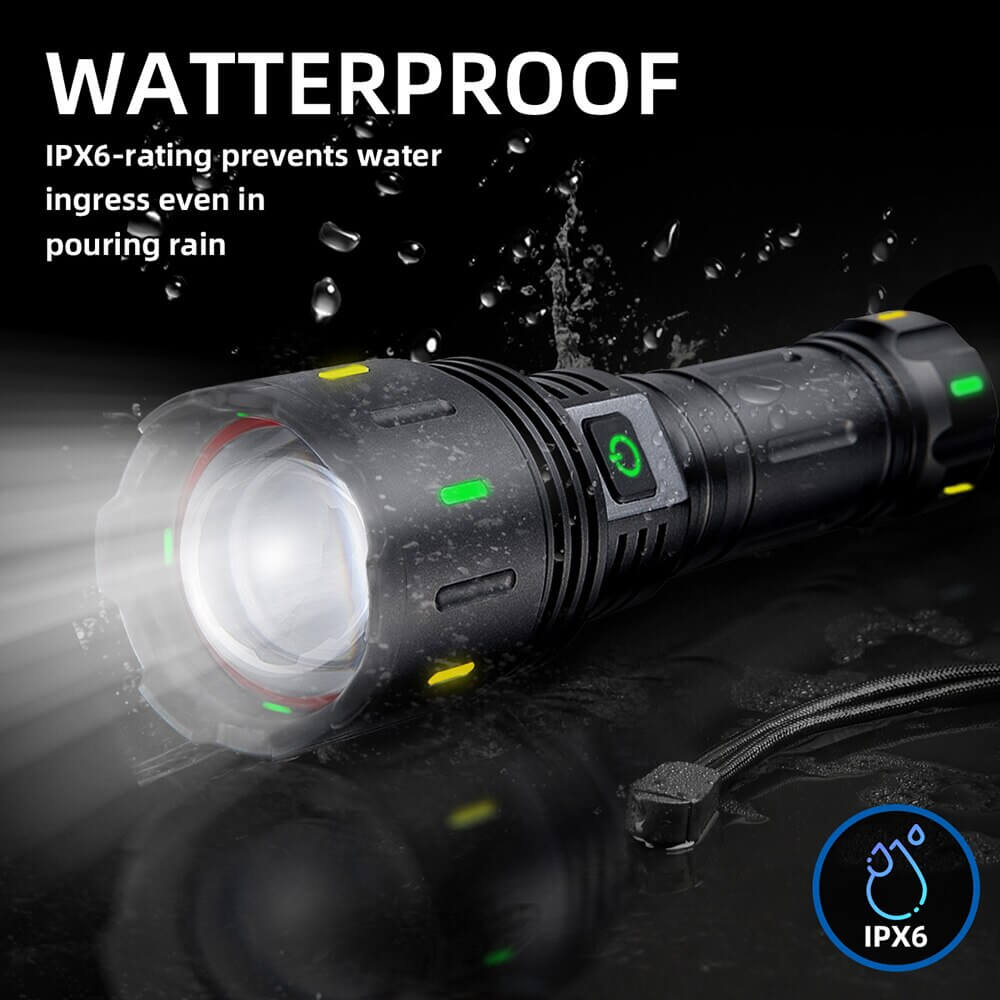 【SG-F351】🔥Powerful LED Rechargeable Laser Zoom Tactical Flashlight