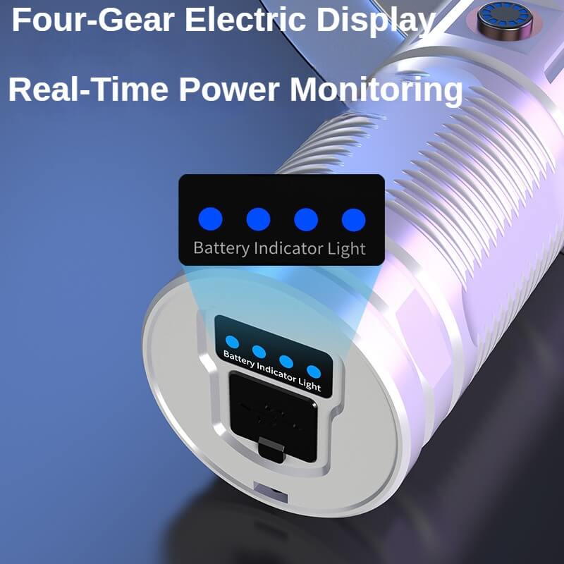 【SG-X6】🔥🎁Super Bright Rechargeable Type-C 3*18650 Li-Ion White Laser Tactical Zoom Flashlight