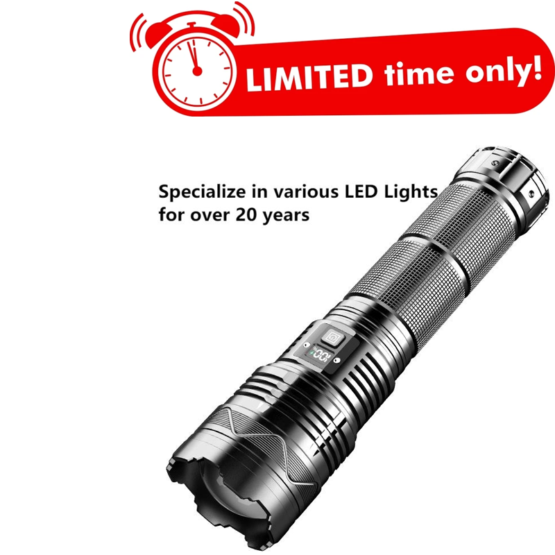 ：TypeC Super Bright Long Range LED Brightest Flashlight Rechargeable