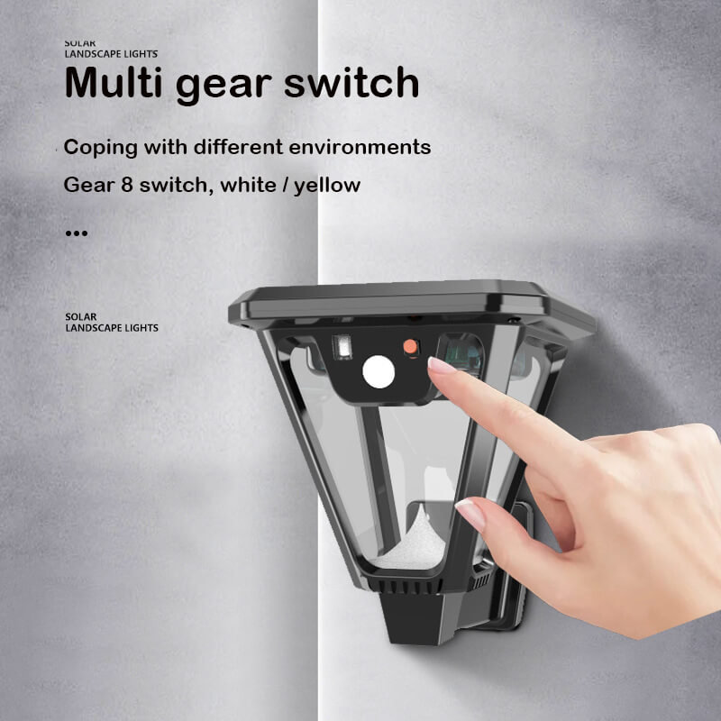 【SG-V83-2】Hot Sale Environment-friendly Bright Solar motion sensor wall light Remote Control Waterproof Outdoor led light garden Lamp