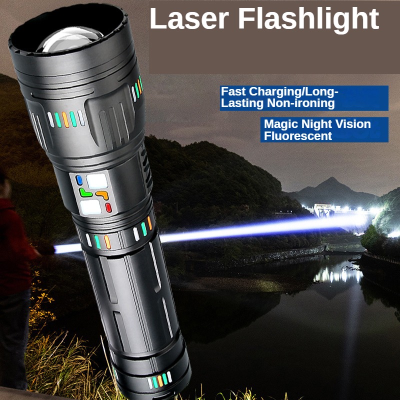 【SG-G600】🔥Super Bright LED Rechargeable Tactical Laser Zoom Flashlight 70000 Lumens