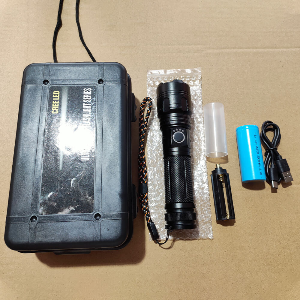 【SG-X16B】Super Bright Zoomable Tactical LED Flashlight - Portable & Rechargeable