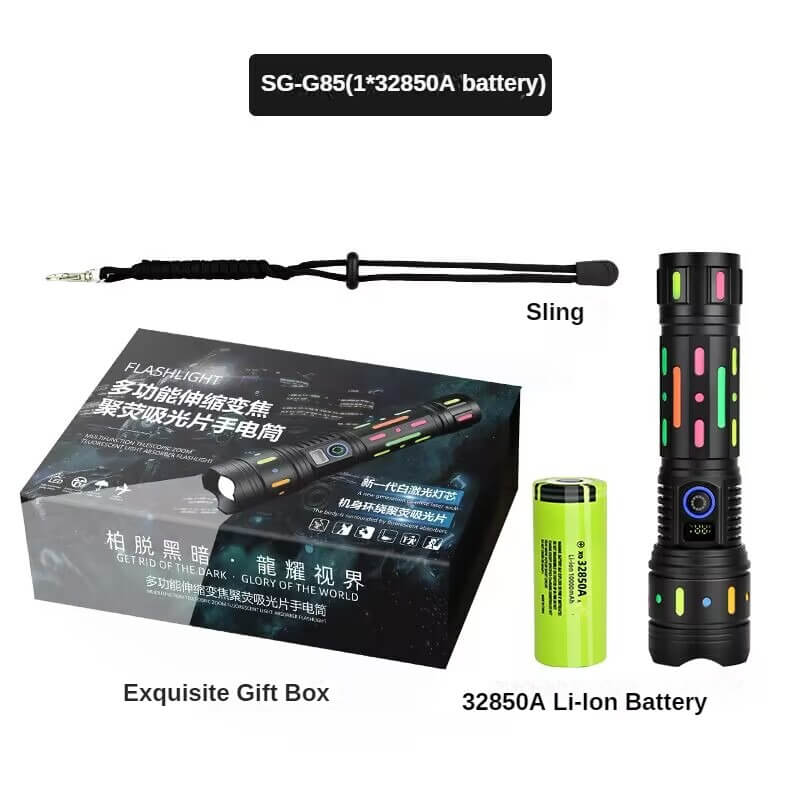 【Free Shipping】【SG-G85】🎁🏠Super Bright LED Rechargeable Tactical Laser Flashlight