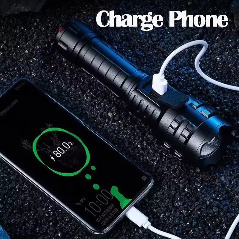 【Free Shipping】Super Bright LED Rechargeable Tactical Zoom Flashlight