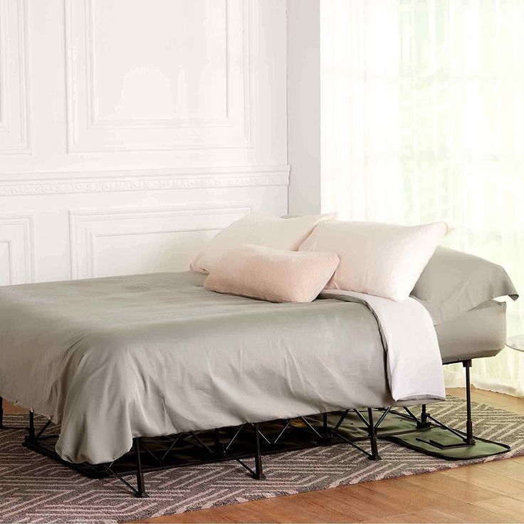 Comfortable Surface Air Mattress with Frame & Rolling Case, Self Infla