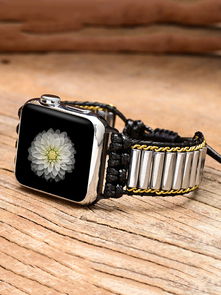 Bohemian Metal Cylinder Handwoven Band