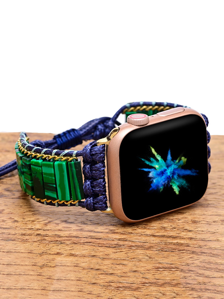 Bohemian Rectangle Natural Stone Handwoven Band