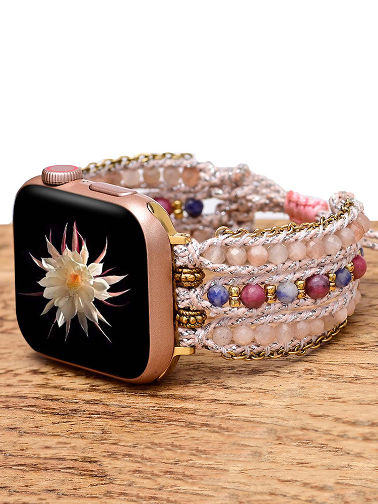 3-Link Bohemian Natural Spar Handwoven Band