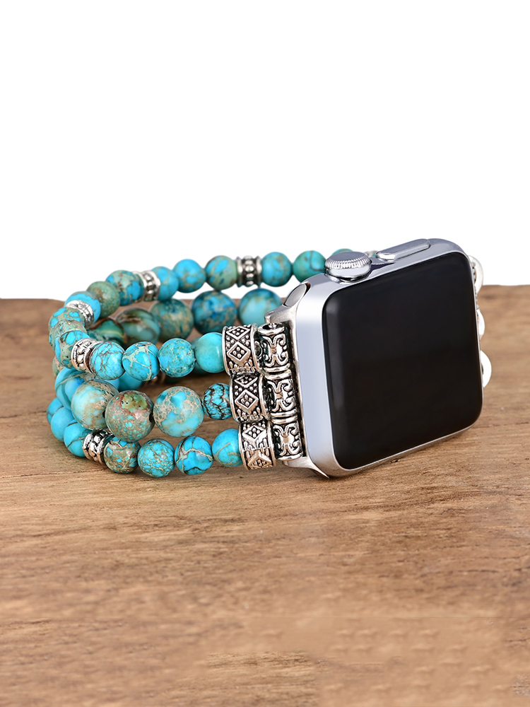 3-Link Bohemian Natural Spar Elastic Rope Handwoven Band