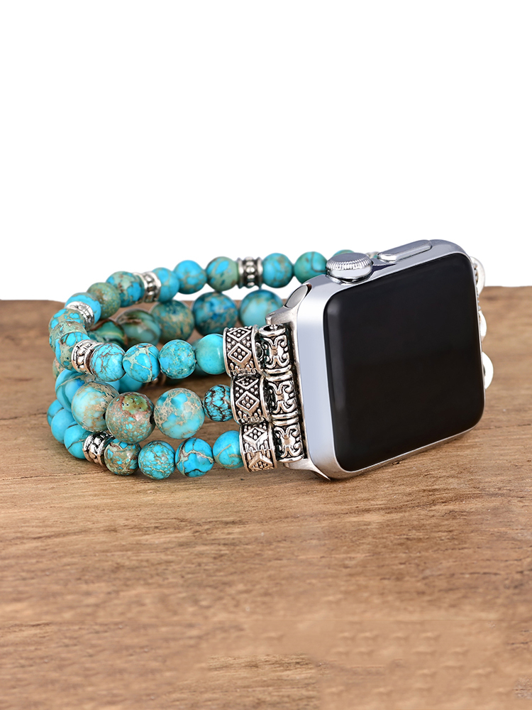 3-Link Bohemian Natural Spar Elastic Rope Handwoven Band