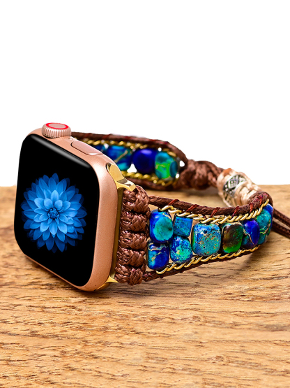 Curve Bohemian Natural Stone Handwoven Band