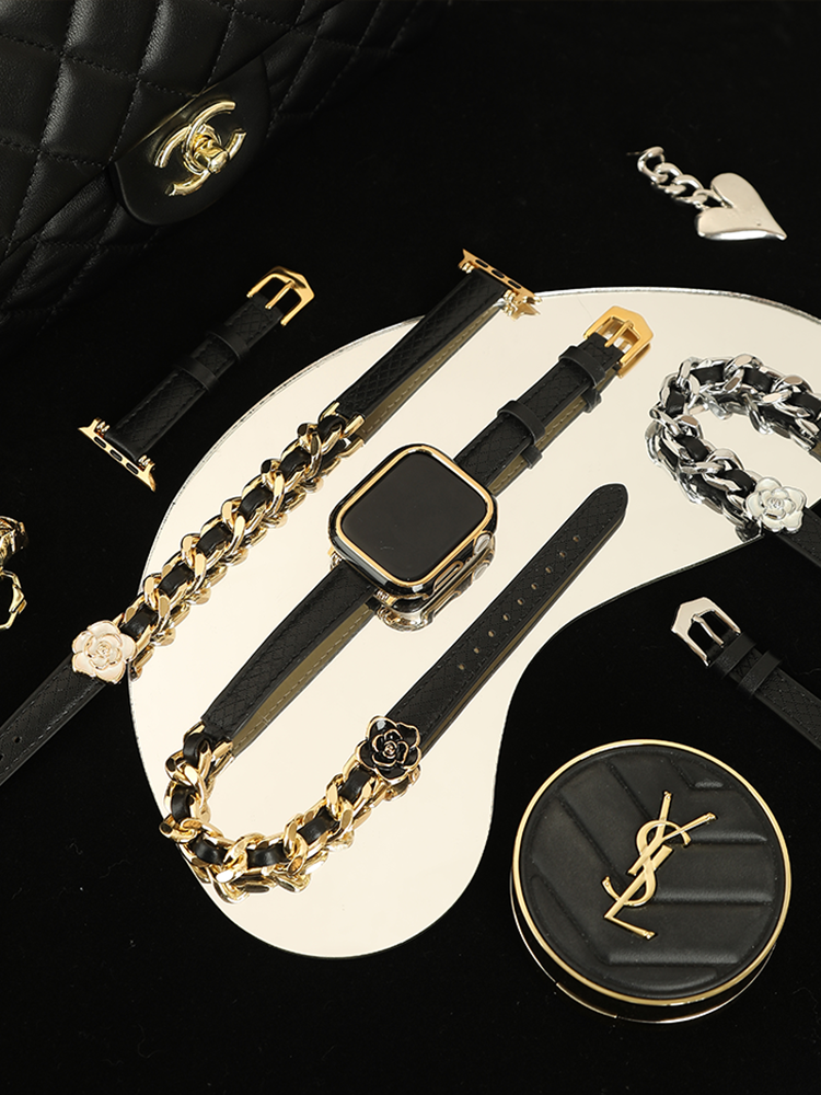 Camellia Double Tour Leather Band