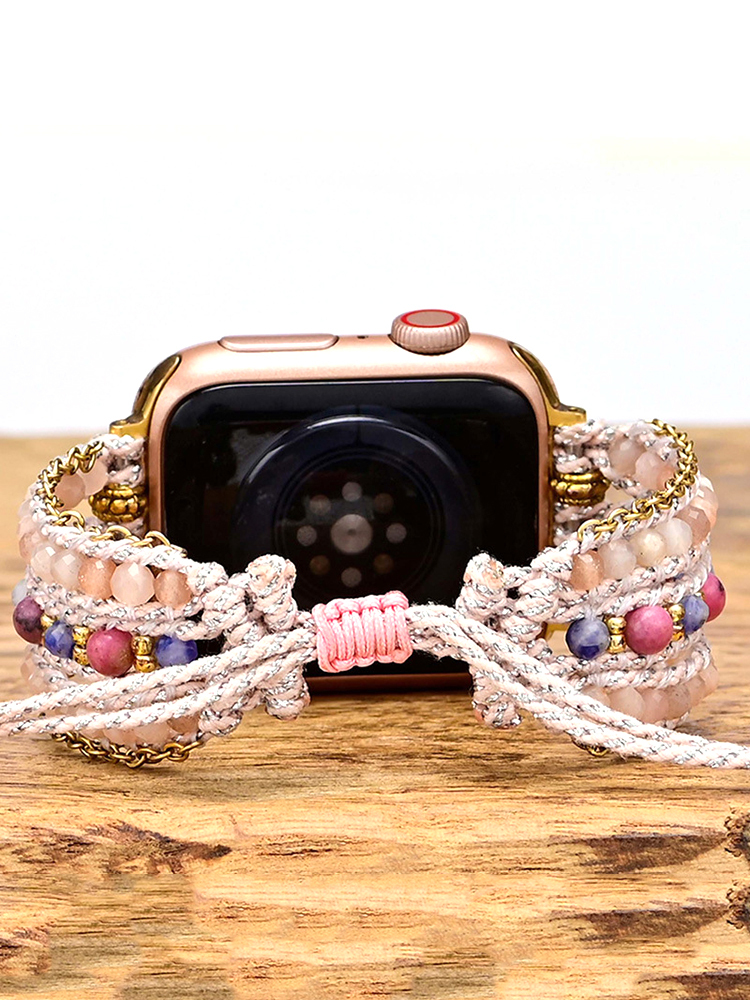 3-Link Bohemian Natural Spar Handwoven Band