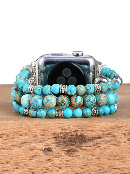 3-Link Bohemian Natural Spar Elastic Rope Handwoven Band