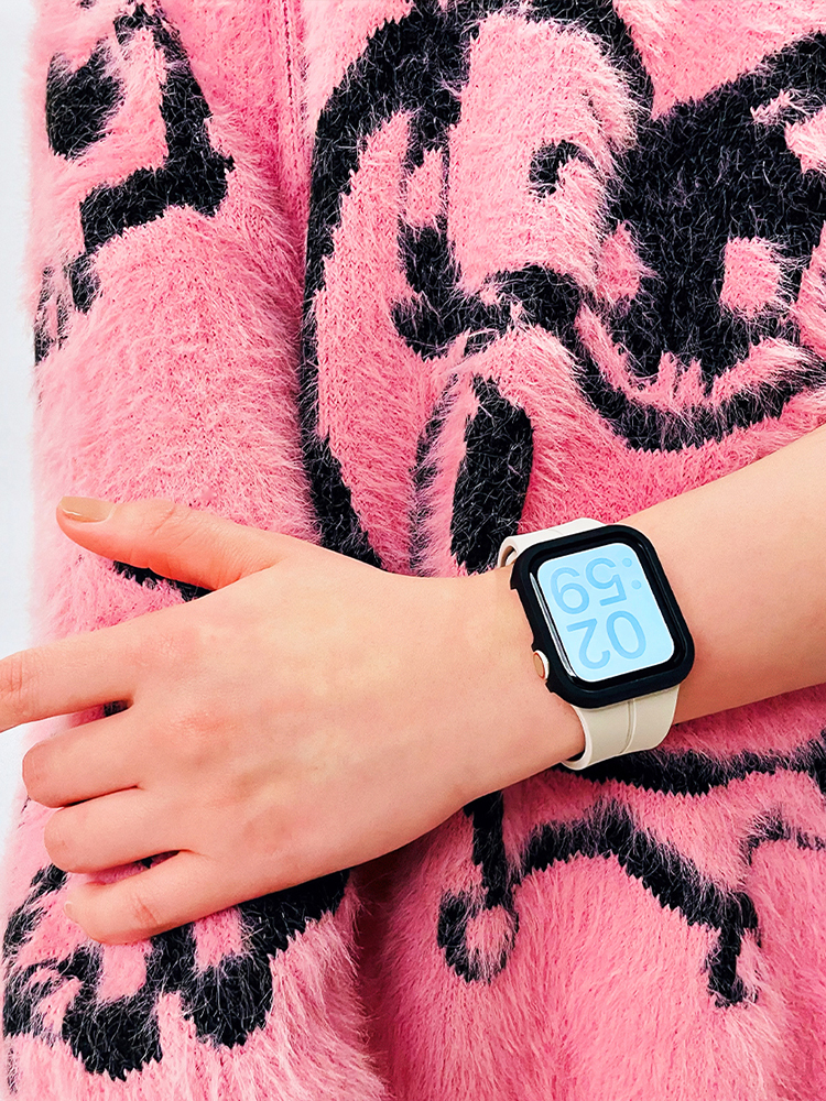 Lightweight Magnetic Folding Buckle Silicone Band for Apple Watch