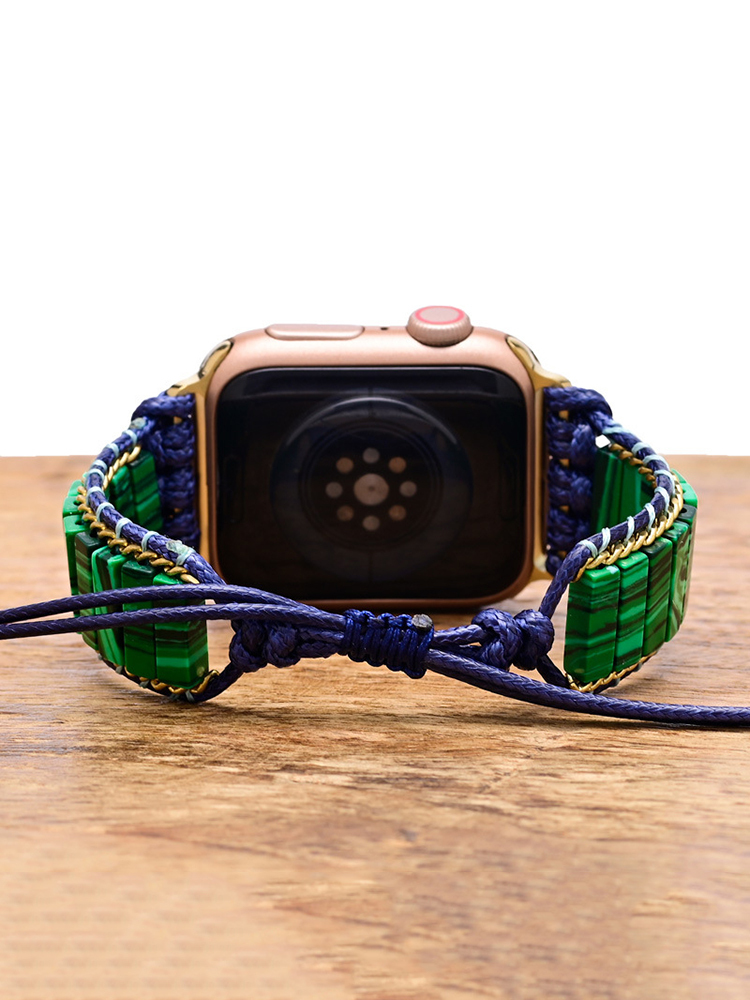 Bohemian Rectangle Natural Stone Handwoven Band