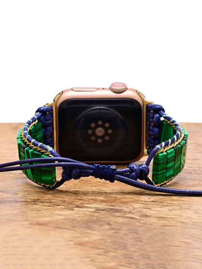 Bohemian Rectangle Natural Stone Handwoven Band