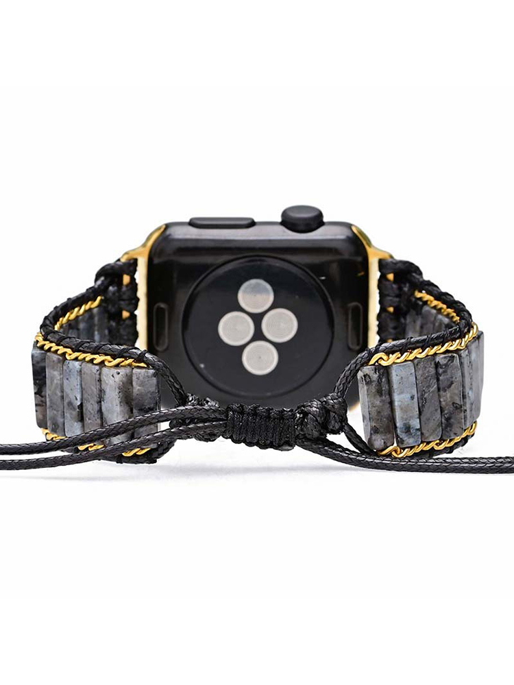 Bohemian Rectangle Natural Stone Handwoven Band