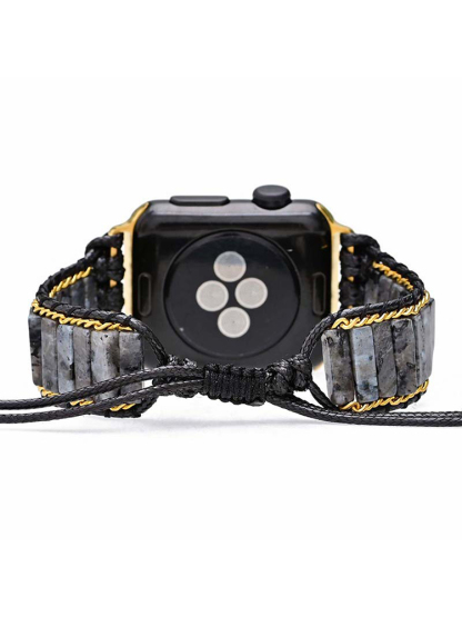 Bohemian Rectangle Natural Stone Handwoven Band