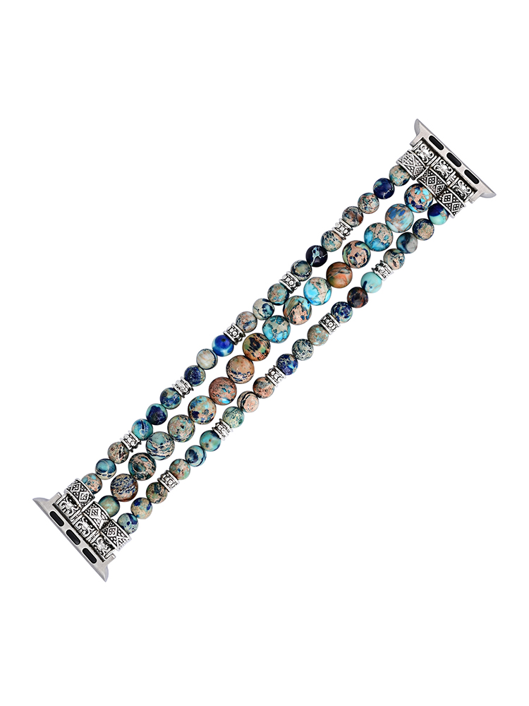 3-Link Bohemian Natural Spar Elastic Rope Handwoven Apple Watch Band