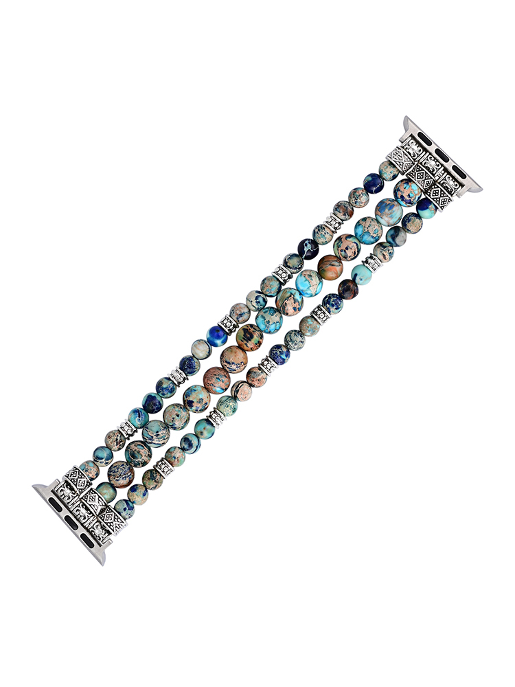 3-Link Bohemian Natural Spar Elastic Rope Handwoven Apple Watch Band