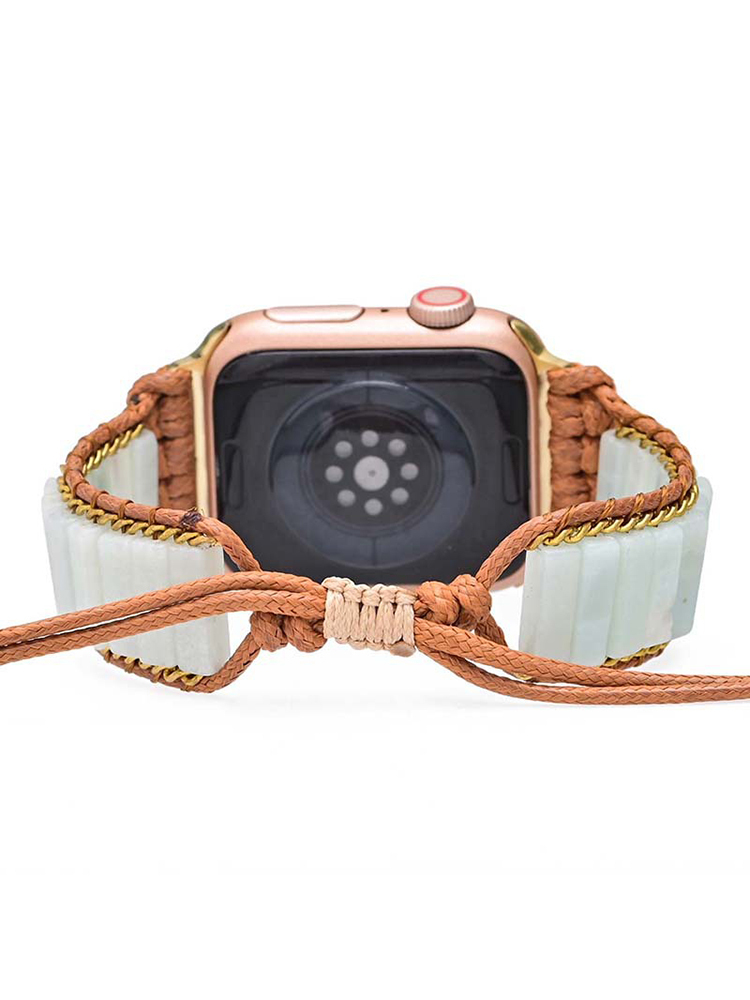 Bohemian Rectangle Natural Stone Handwoven Band