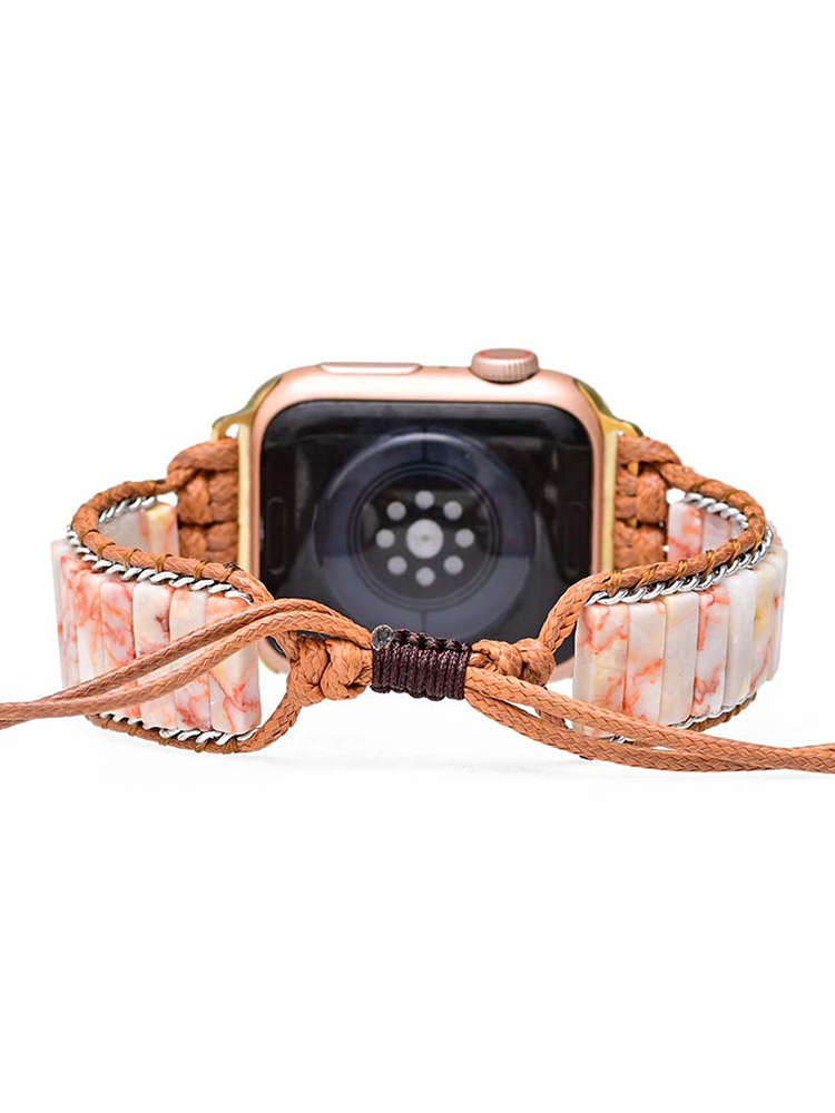 Bohemian Rectangle Natural Stone Handwoven Band