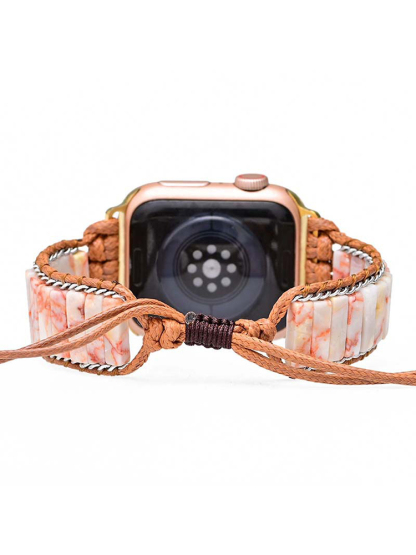 Bohemian Rectangle Natural Stone Handwoven Band