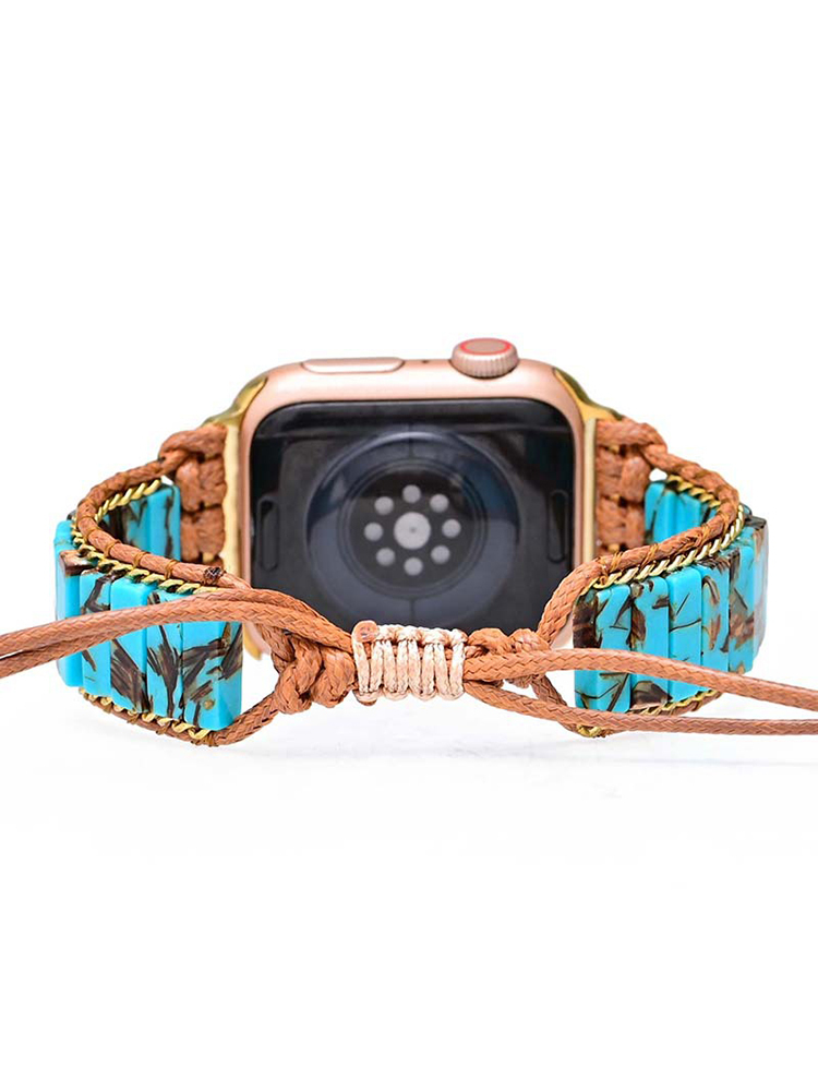 Bohemian Rectangle Natural Stone Handwoven Band