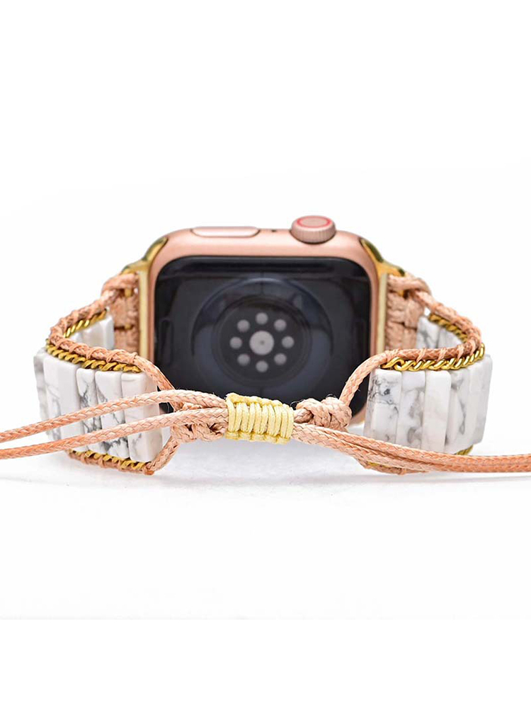 Bohemian Rectangle Natural Stone Handwoven Band