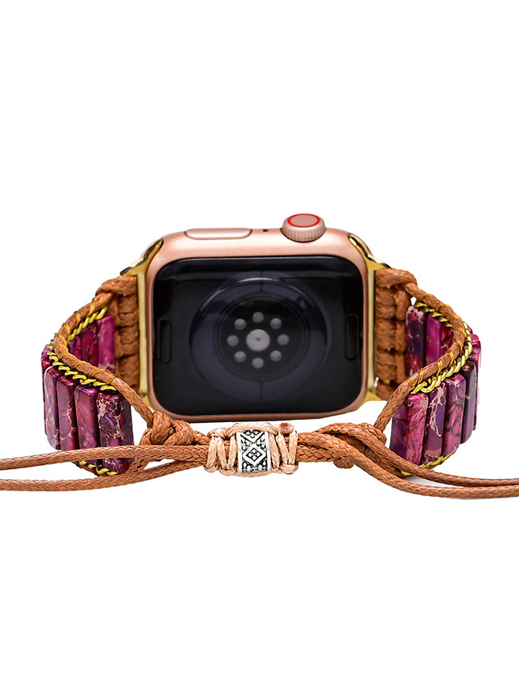 Bohemian Rectangle Natural Stone Handwoven Band