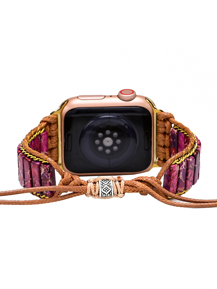 Bohemian Rectangle Natural Stone Handwoven Band