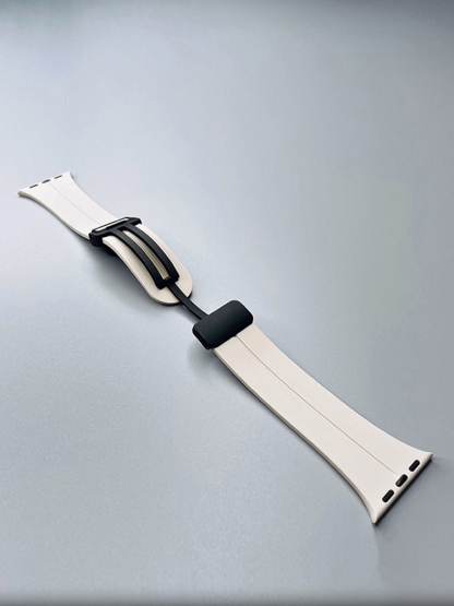 Lightweight Magnetic Folding Buckle Silicone Band for Apple Watch