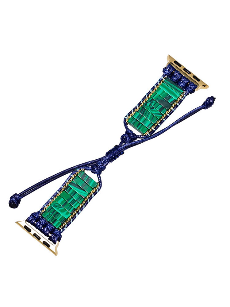 Bohemian Rectangle Natural Stone Handwoven Band